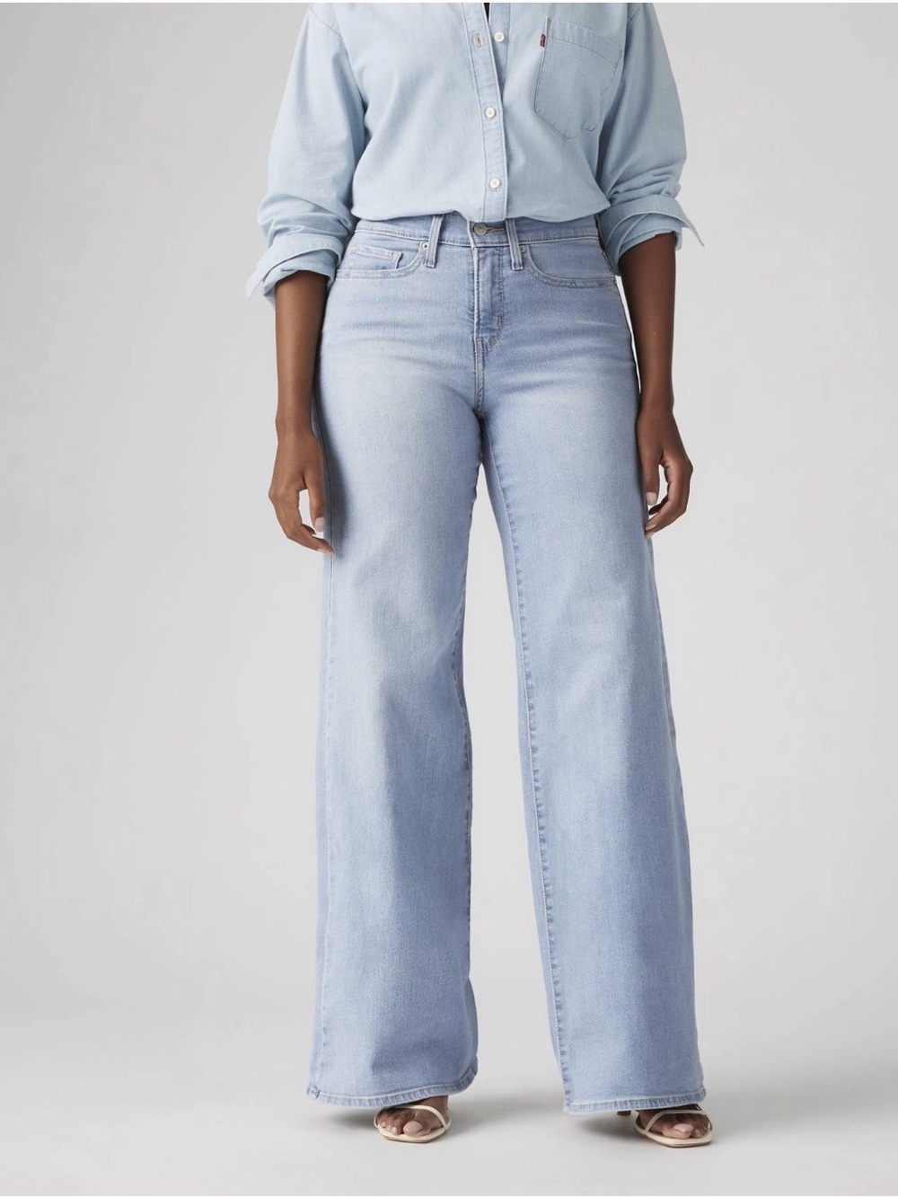 Levi's Light Blue Wide-Leg High-Rise Jeans